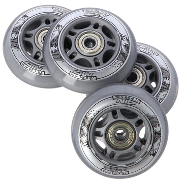 Clear PU 72x24 82A Wheels & ABEC-7 Bearings Set