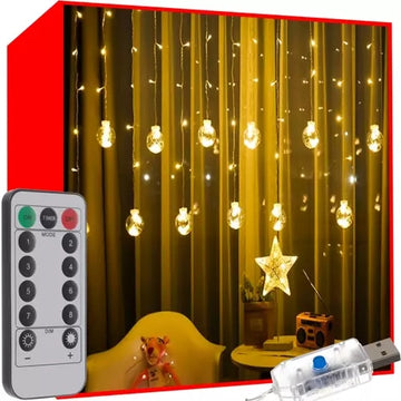 Light curtain 108LED USB warm white KŚ19736