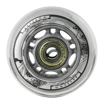 PU 64x24 82A Transparent Wheels & ABEC-7 Bearings Set
