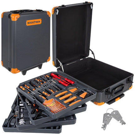 1000-Piece Tool Set with Aluminum Case & Organizers