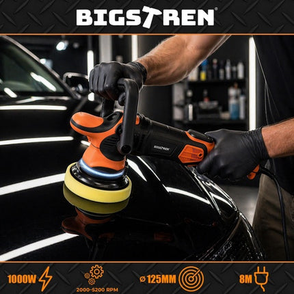 1000W Dual Action Car Polisher, 125mm, LED Display