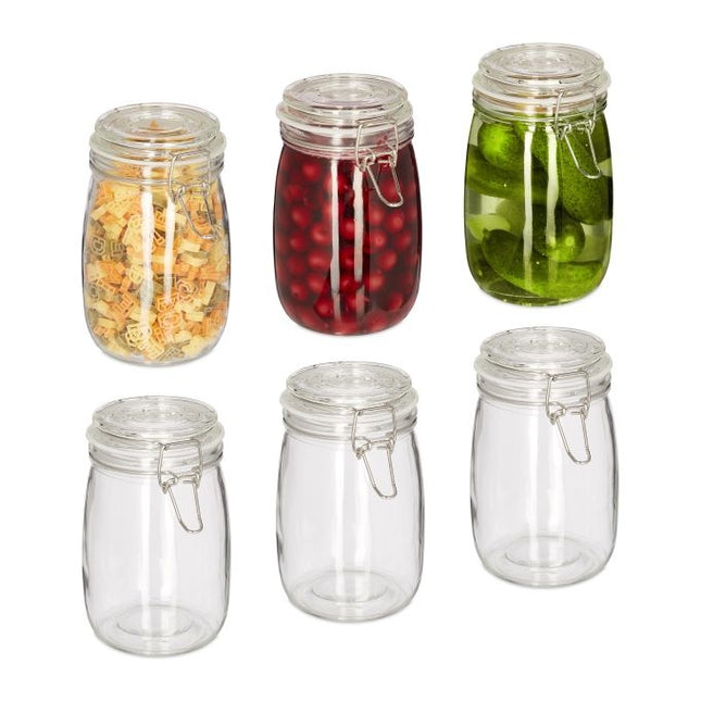 1000 ml preservation jars in a set of 6