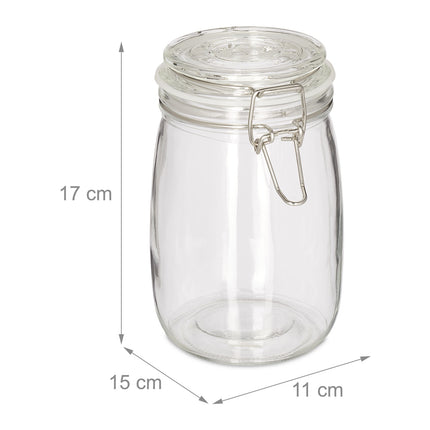 1000 ml preservation jars in a set of 6