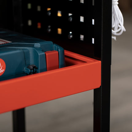 Red garage shelf - 100 kg load capacity