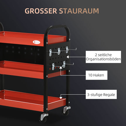 Red garage shelf - 100 kg load capacity