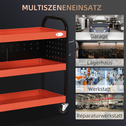 Red garage shelf - 100 kg load capacity