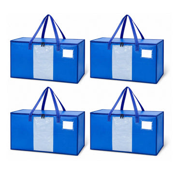 100L Blue Storage Bags, Set of 4 – Waterproof, XXL Size