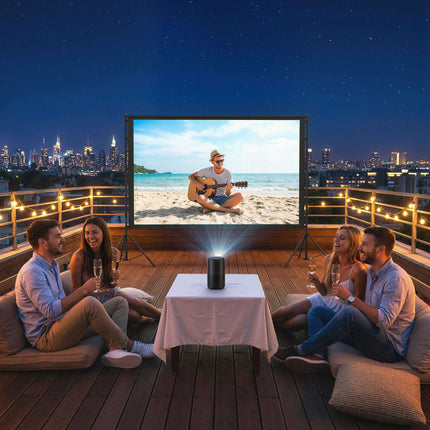 100" Projector Screen with Stand, 4K/8K, 16:9 Ratio