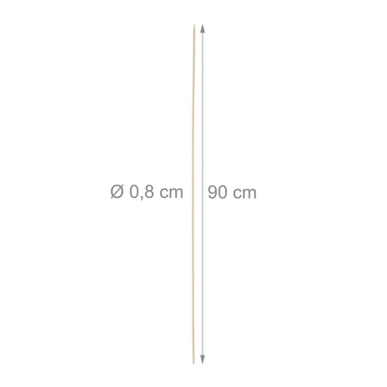 100 bamboo skewers, 90 cm long