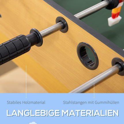 4-in-1 game table: Table tennis, Football, Billiards, Hockey, 107 cm