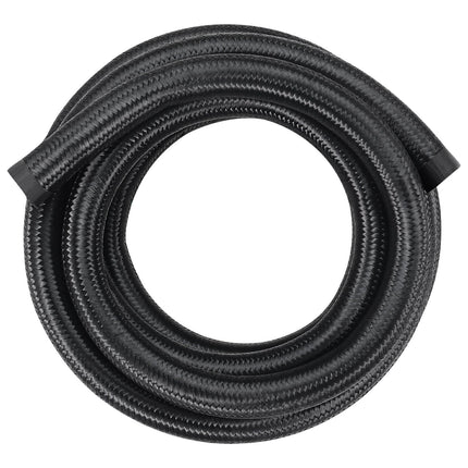 10AN Fuel Line Kit, 10 Ft Braided Hose, 7 Swivel Fittings, Black