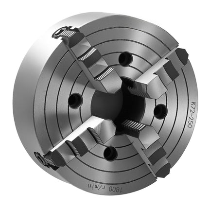 10-Inch 4-Jaw Lathe Chuck, Self-Centering, Reversible Jaws