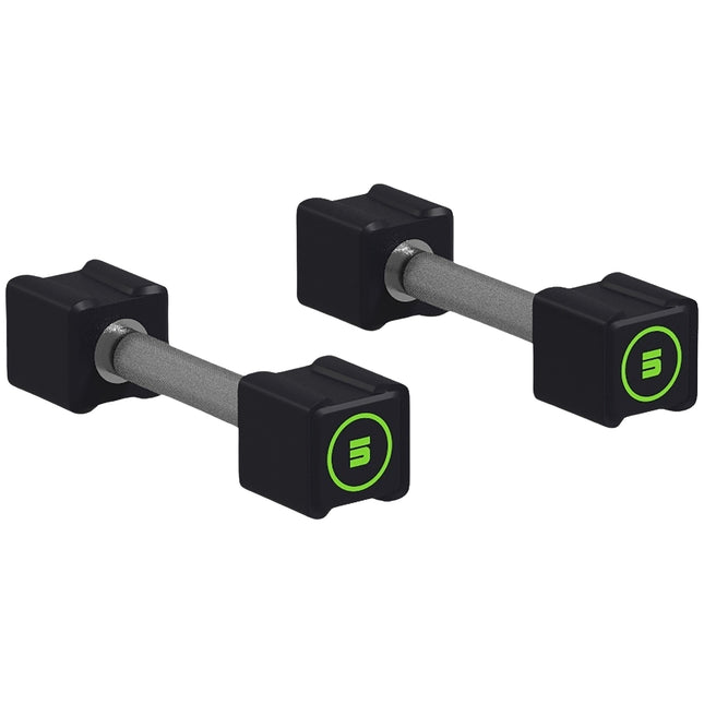 10 Kg Dumbbell Set - Non-slip, metal handle, black