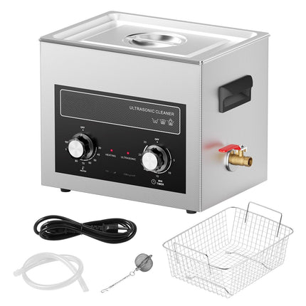 10L Ultrasonic Cleaner With Heater, Timer And Basket