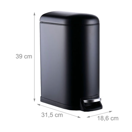 10 Litre Metal Pedal Bin – Soft-Close, Removable Bucket