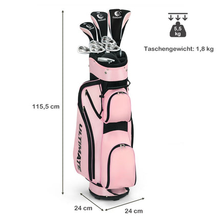 10 Piece Complete Golf Set Golf Club Set for Women Perfect Golf Gift Pink