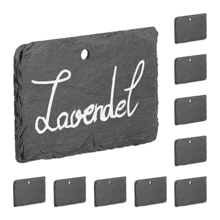 10 Rustic plant signs in slate