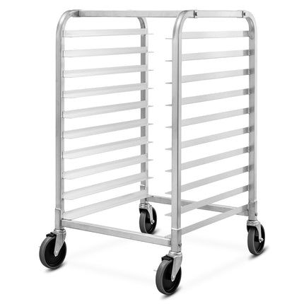 10-Tier Sheet Pan Rack, Aluminum, Locking Casters