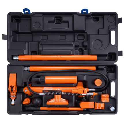 10-Ton Porta Power Hydraulic Ram Kit with Pump, 4.6 ft Hose