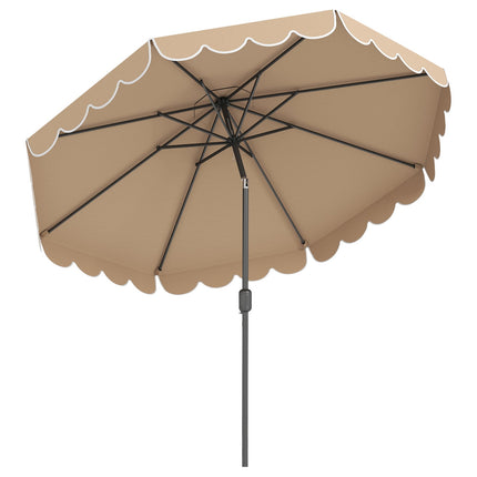 10 ft Patio Umbrella, Push-Button Tilt, Crank, Vented