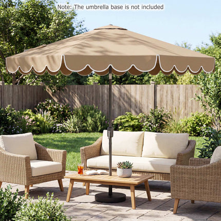 10 ft Patio Umbrella, Push-Button Tilt, Crank, Vented
