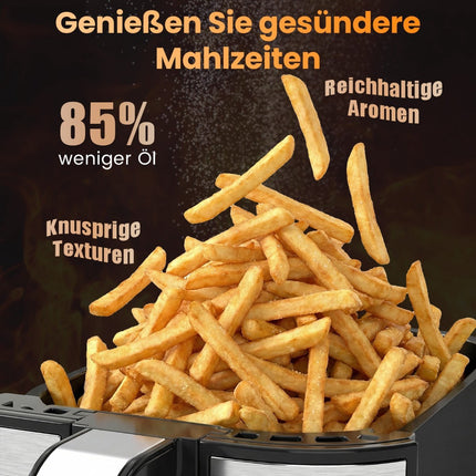 10-in-1 Dual Zone Air Fryer, 8L Capacity, Touchscreen