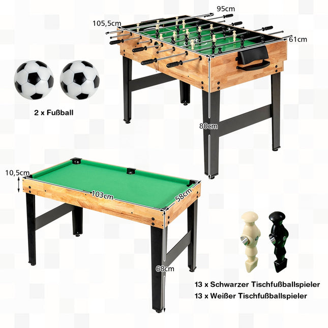 10-in-1 Multi-Game Table: Foosball, Hockey, Billiards