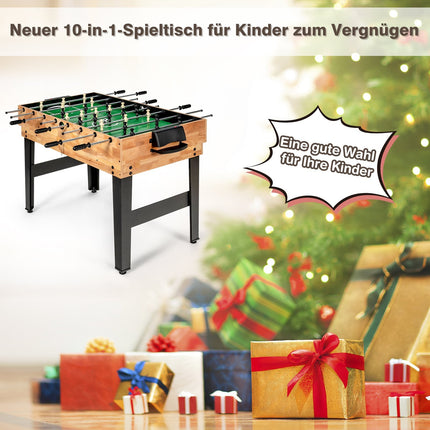 10-in-1 Multi-Game Table: Foosball, Hockey, Billiards