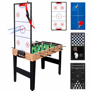 10-in-1 Multi-Game Table Set – Wood Look, 81×125×61 cm
