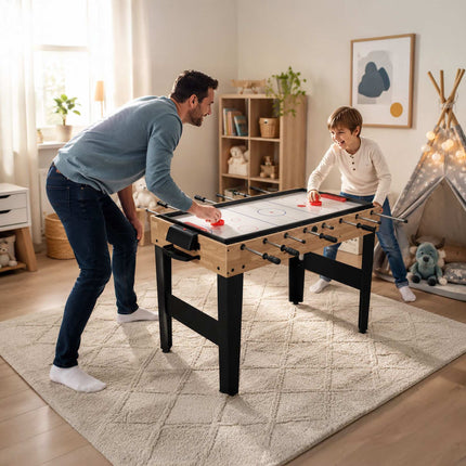 10-in-1 Multi-Game Table Set – Wood Look, 81×125×61 cm