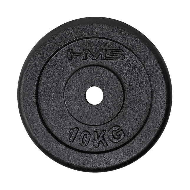 10 kg Black Weight Plate – Cast Iron