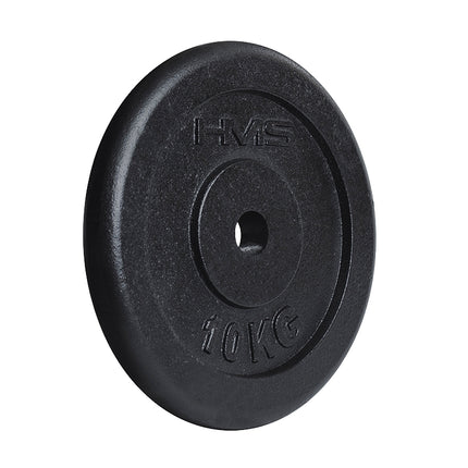 10 kg Black Weight Plate – Cast Iron