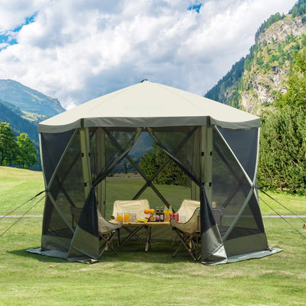 10x10 Pop-Up Screen Tent, 6-Sided, Mosquito Netting