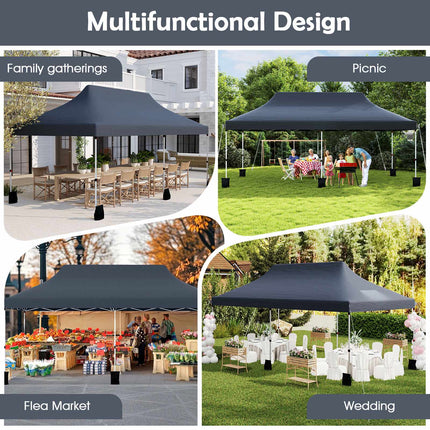 10x20 Pop-Up Canopy Tent, Water-Resistant, Carry Bag