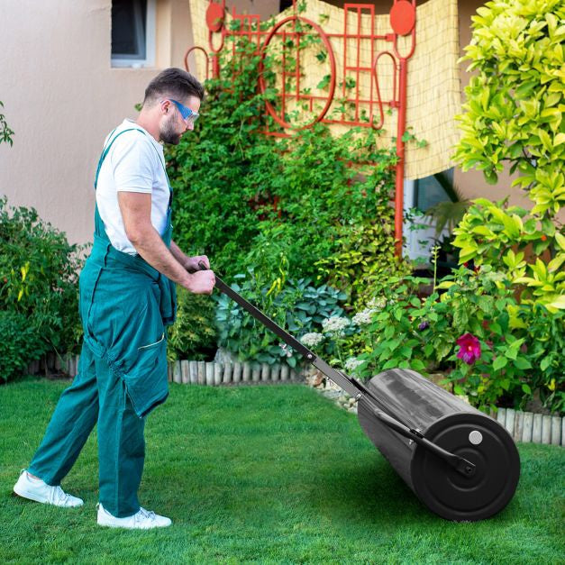 113L Fillable Push-Tow Lawn Roller, Powder-Coated Metal