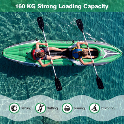 11.5 Ft Inflatable 2-Person Kayak with Aluminum Paddles