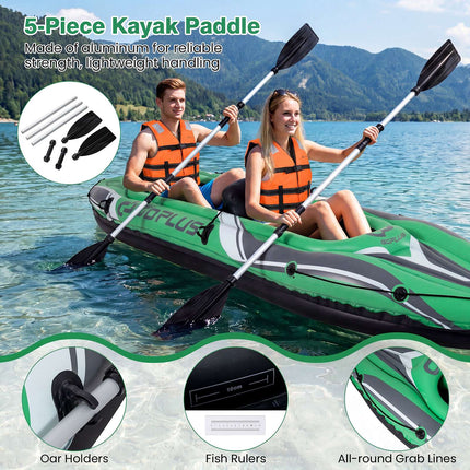 11.5 Ft Inflatable 2-Person Kayak with Aluminum Paddles