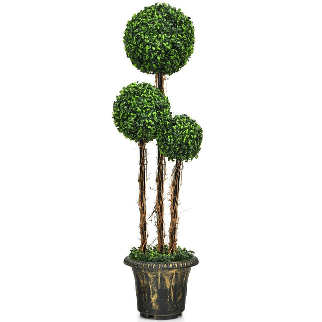 115 cm artificial plant with pot & 3 balls artificial tree, artificial decorative plant, green plants