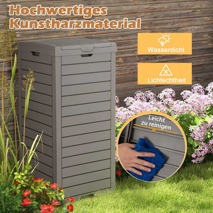 118L Outdoor Trash Can Set with Lid & Liquid Tray