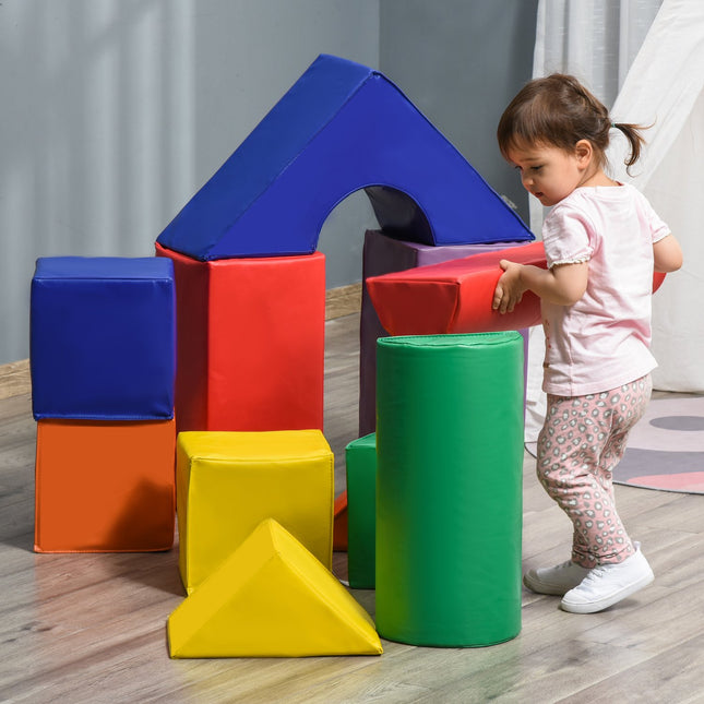 Building blocks made of soft foam, colorful, 1-3 years, artificial leather