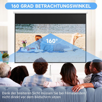 120-Inch Projector Screen, 16:9, Wall/Ceiling Mount
