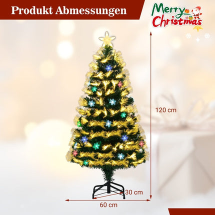 120 cm Artificial Christmas Tree with Lights & Star Top