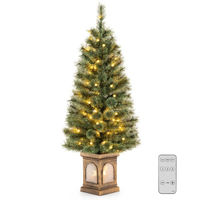 120 cm Pre-Lit Artificial Christmas Tree with Timer