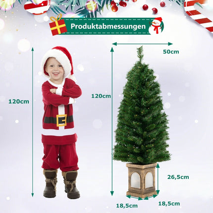 120 cm Pre-Lit Artificial Christmas Tree with Timer