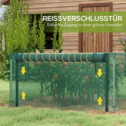 Garden netting for plant protection, 1.25M x 3.73M, Zipper