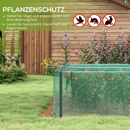 Garden netting for plant protection, 1.25M x 3.73M, Zipper