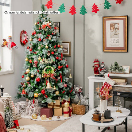Ø125 x 215 cm Christmas tree with LED lights Christmas tree with berries green + white