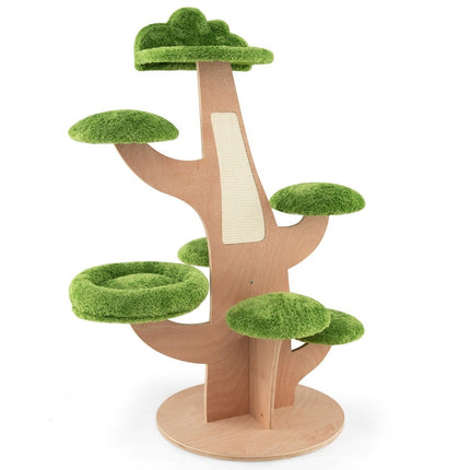 128cm cat tree with berth & jumping platform kitten activity center