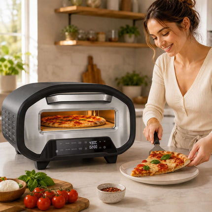 12-Inch Electric Pizza Oven, 8 Programs, 430C, Ceramic Stone