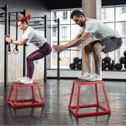 12-Inch Steel Plyometric Jump Box, Anti-Slip, 500 lb